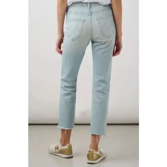 New MOTHER The Scrapper Cuff Ankle Fray Jeans Lonely Hearts Club Size 30 - Picture 6 of 9